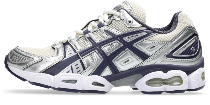 ASICS Gel-Nimbus 9 Oatmeal Indigo Fog - vue profil
