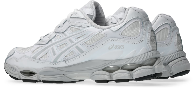 ASICS Gel-NYC White White Glacier Grey - vue paire