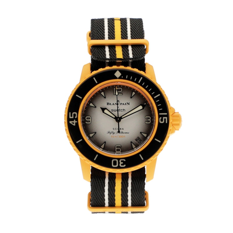 Blancpain X Swatch Scuba Fifty Fathoms Pacific Ocean So35p100 White - blancpain-x-swatch-scuba-fifty-fathoms-pacific-ocean-so35p100-white