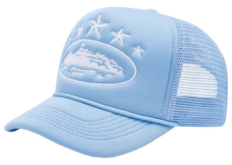 Corteiz 5 Starz Alcatraz Trucker Baby Blue - corteiz-5-starz-alcatraz-trucker-baby-blue