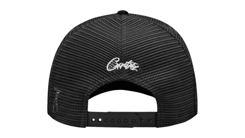 Corteiz Island Puff Print Trucker Hat Black - vue vue 2