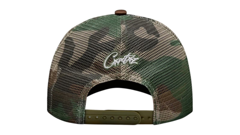 Corteiz Island Puff Print Trucker Hat Woodland Camo - vue vue 2