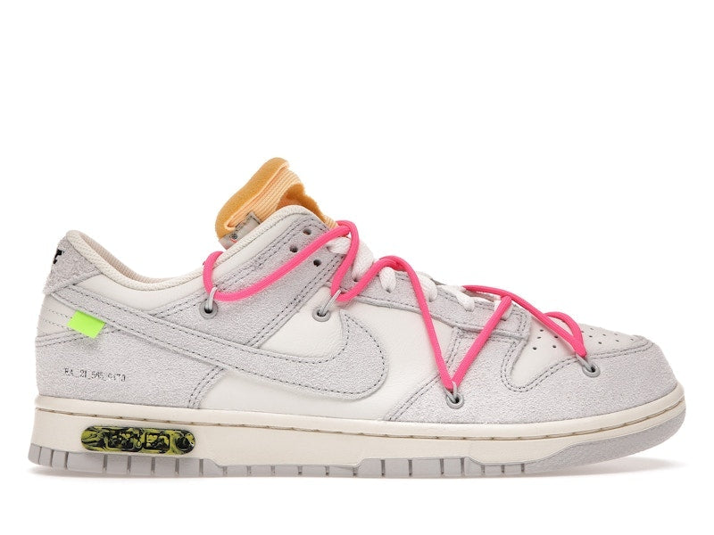 Nike Dunk Low Off White Lot 17 - Sail/Neutral Grey-Hyper Pink - DJ0950-117 - 01