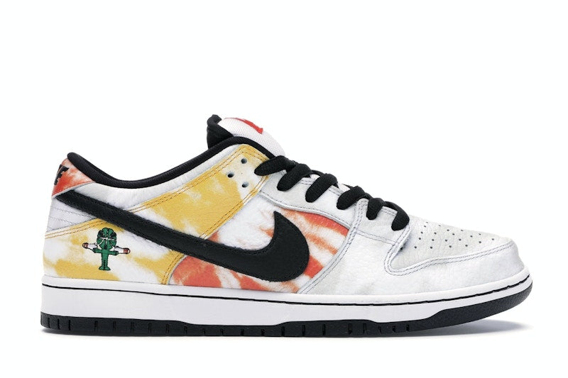 Nike SB Dunk Low Raygun Tie-Dye White - White/Black-Orange Flash - BQ6832-101 - 01