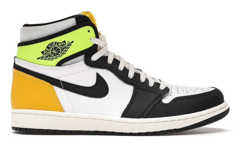 Air Jordan 1 Retro High White Black Volt University Gold