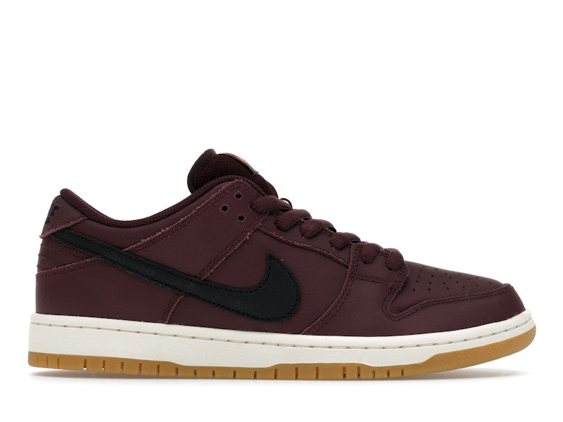 Nike Sb Dunk Low Pro Burgundy Crush - Burgundy Crush/Black/Mystic Dates/Sail/Gum Light Brown/Safety Orange - IO2304-600 - 01