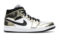Air Jordan 1 Mid Metallic Gold Black White