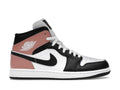 Air Jordan 1 Mid White Rust Pink Black