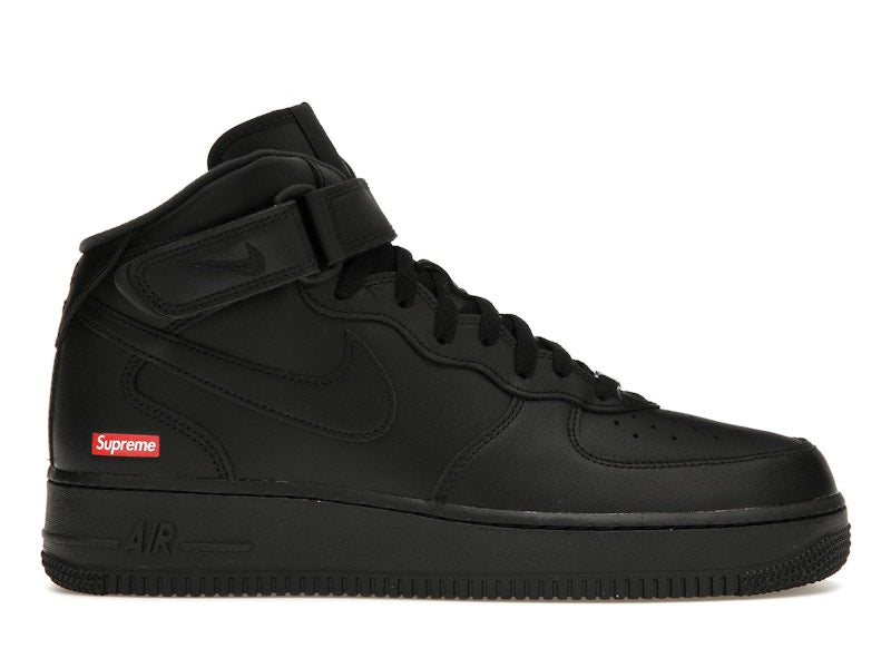 Nike Air Force 1 Mid Supreme Black, vista a 360 gradi 1 di 36