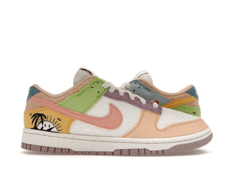 Nike Dunk Low Retro Sun Club Multi (W) - Sail/Sanded Gold-Light Madder Root - DQ0265-100 - 01