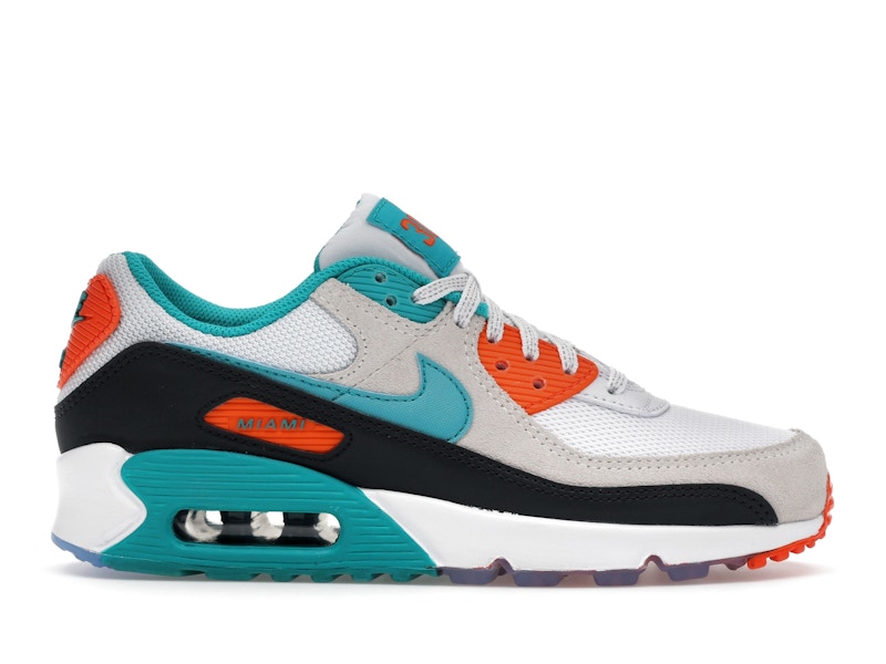 Nike Air Max 90 Miami Dolphins - White/Turbo Green/Pitch Blue - II7590-100 - 01