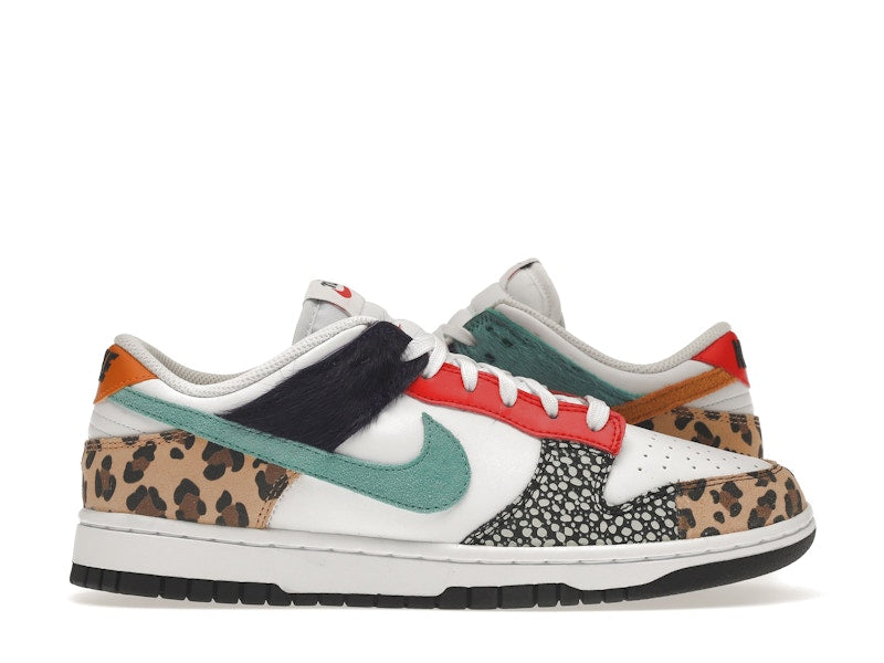 Nike Dunk Low Safari Mix (W) - White/Washed Teal/Electro Purple - DN3866-100 - 01