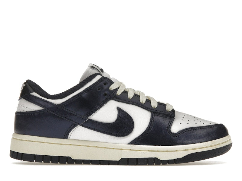 Nike Dunk Low Vintage Navy Womens - White/Midnight Navy-Coconut Milk - FN7197-100 - 01