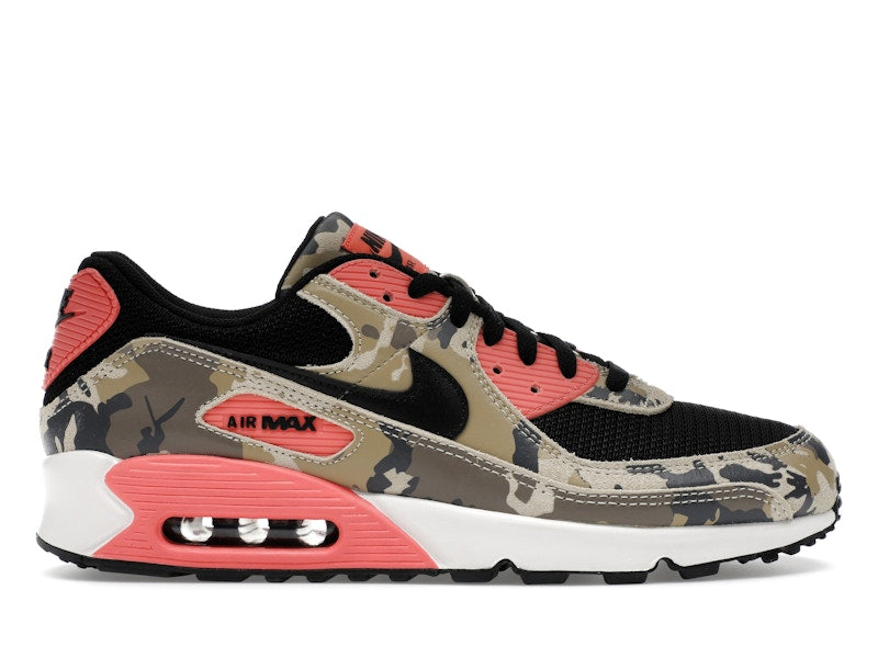 Nike Air Max 90 Premium Magic Ember Camo - Light Khaki/Black/Magic Ember/Mink Brown/Medium Ash/Parachute Beige - IF1721-200 - 01