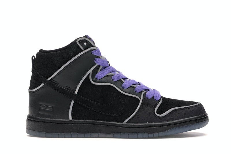 Nike SB Dunk High Black Purple Box