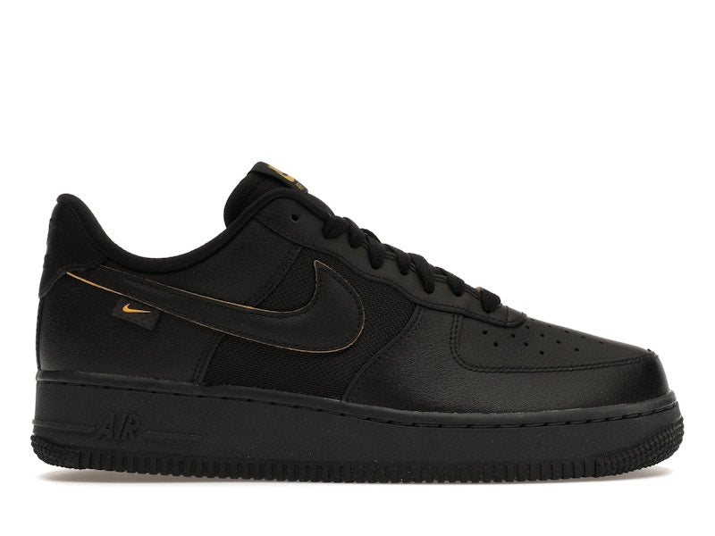 Nike Air Force 1 Low '07 Ballistic Mesh Black University Gold, vista a 360 gradi 1 di 36