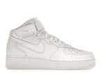 Nike Air Force 1 Mid Triple White (W) - White/White-White - DD9625-100/366731-100 - 01