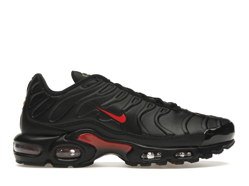 Nike Air Max Plus Premium Bred - Black/Black/Metallic Gold/University Red - FZ3038-001 - 01