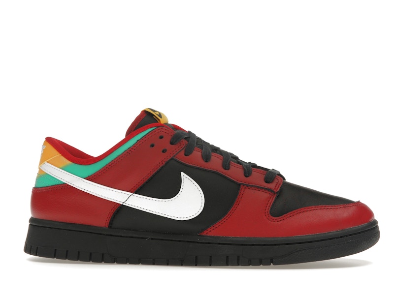 Nike Dunk Low Biker Tattoos - Black/White/Gym Red/University Gold/Atomic Teal - FZ3057-001 - 02