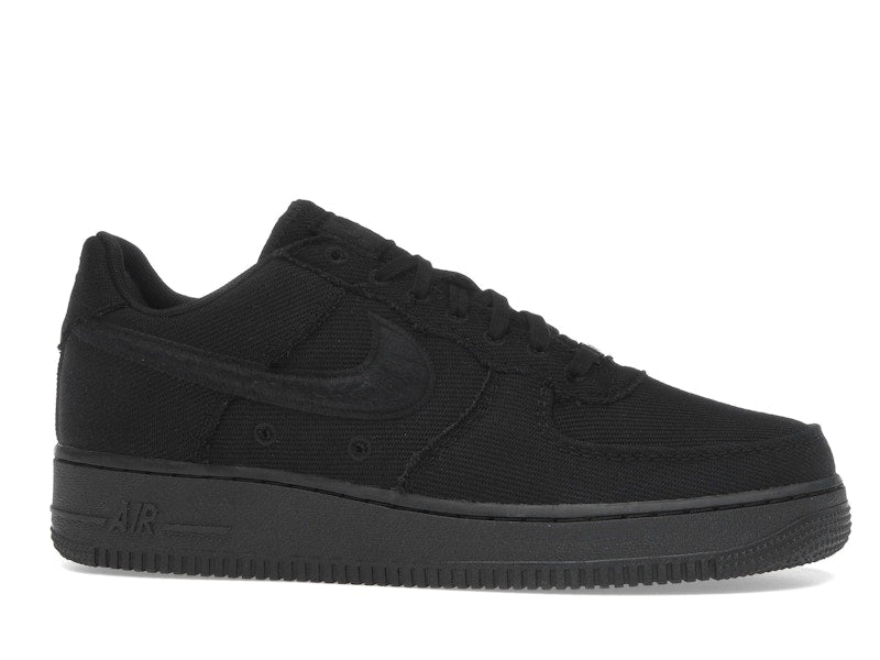 Nike Air Force 1 Low Triple Black Canvas, vista a 360 gradi 2 di 36