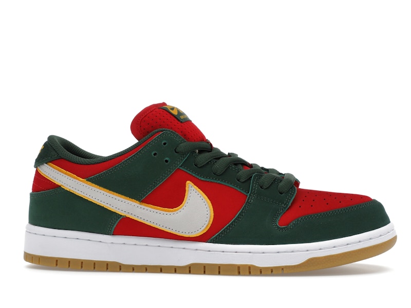 Nike SB Dunk Low Pro PRM Seattle Supersonics - Fir/White/University Gold/Fire Red - FZ1287-300 - 02