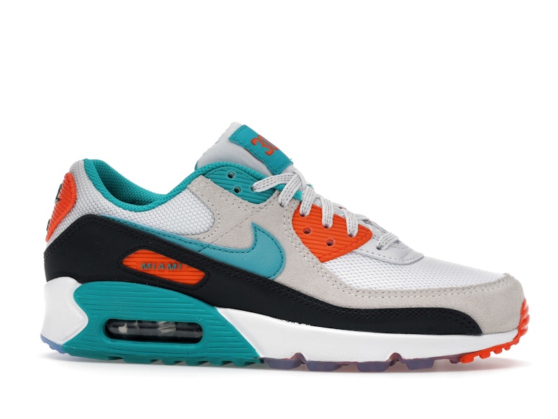 Nike Air Max 90 Miami Dolphins - White/Turbo Green/Pitch Blue - II7590-100 - 02