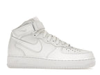 Nike Air Force 1 Mid Triple White (W) - White/White-White - DD9625-100/366731-100 - 02