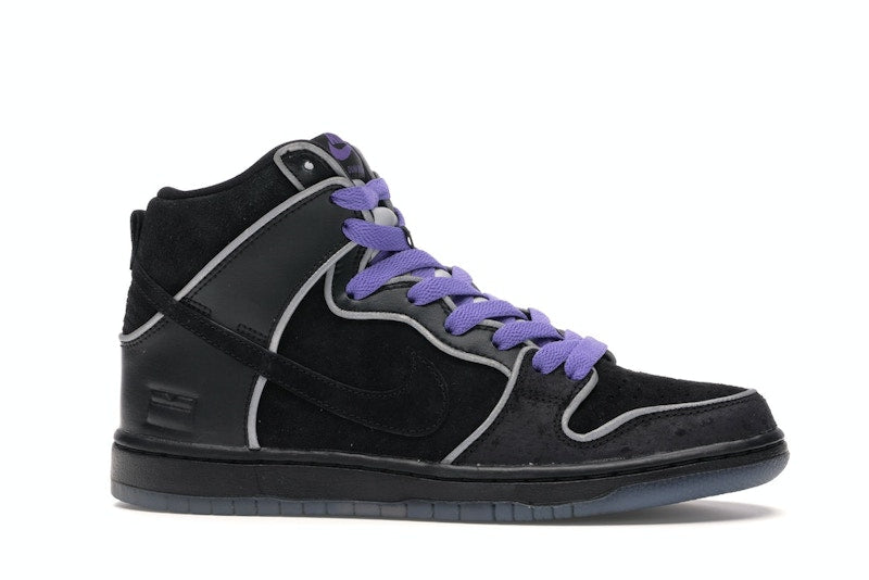 Nike SB Dunk High Black Purple Box