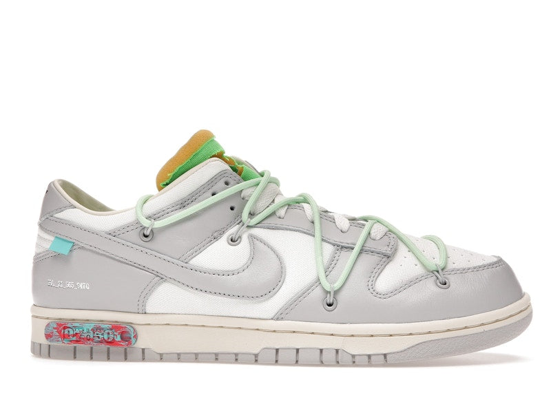 Nike Dunk Low Off White Lot 7 - Sail/Neutral Grey-Vapor Green - DM1602-108 - 02