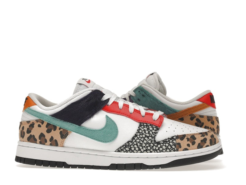 Nike Dunk Low Safari Mix (W) - White/Washed Teal/Electro Purple - DN3866-100 - 02