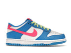 Nike Dunk Low Photo Blue White Light Lemon Twist Hyper Pink (GS), vista a 360 gradi 2 di 36