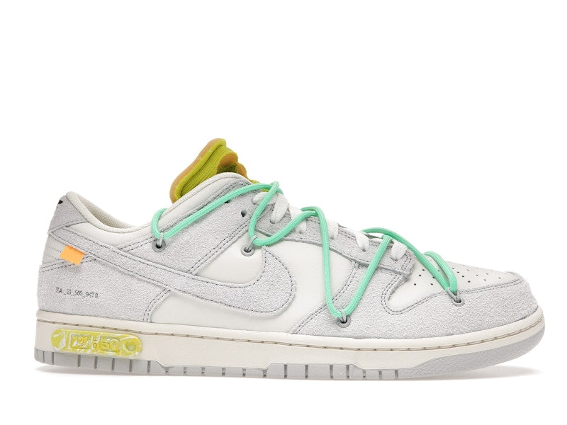 Nike Dunk Low Off White Lot 14 - Sail/Neutral Grey-Electro Green - DJ0950-106 - 02