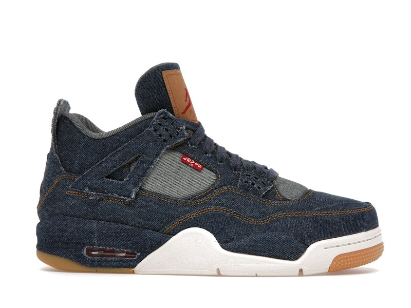 Air Jordan 4 Retro Levis Denim - Denim/Denim-Sail-Game Red - AO2571-401 - 02