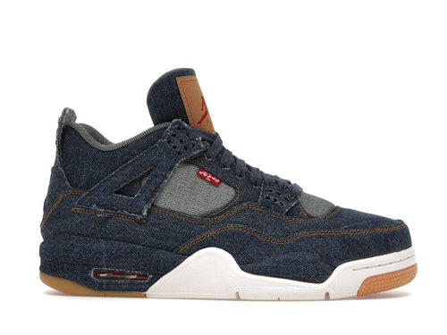 Air Jordan 4 Retro Levis Denim - Denim/Denim-Sail-Game Red - AO2571-401 - 02