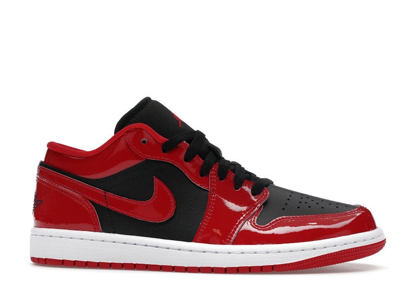 Air Jordan 1 Low SE Patent Varsity Red Black