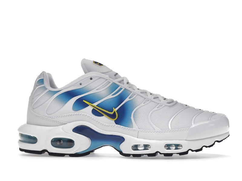 Nike Air Max Plus Spray Paint Swoosh White Blue - White/Blue/Yellow - DX8962-100 - 02