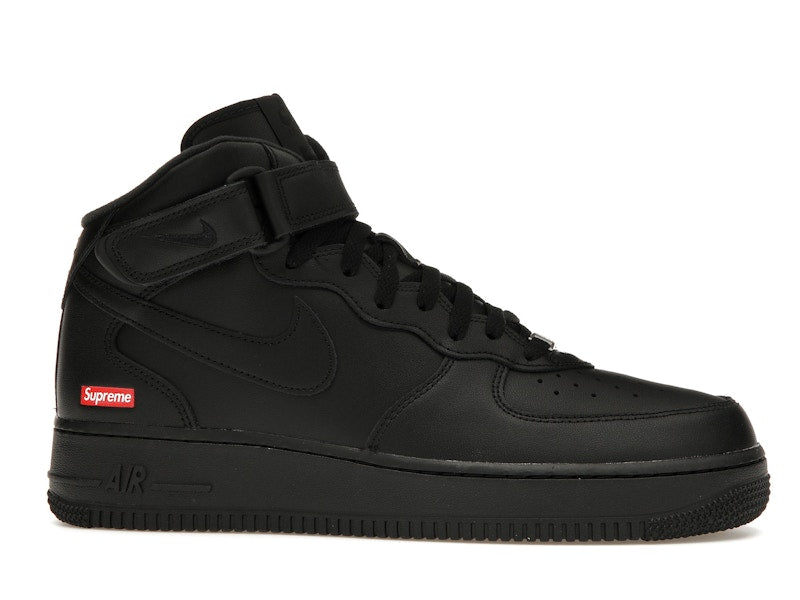 Nike Air Force 1 Mid Supreme Black, vista a 360 gradi 2 di 36