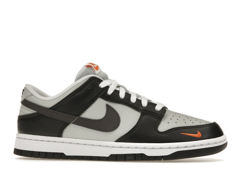 Nike Dunk Low Grey Black Orange Mini Swoosh - Black/White/Total Orange - FN7808-001 - 02