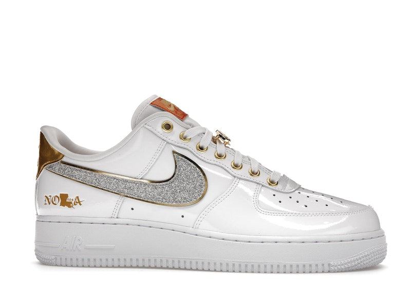 Nike Air Force 1 Low Nola - White/Multi-Color-Metallic Gold-University Red - DZ5425-100 - 02
