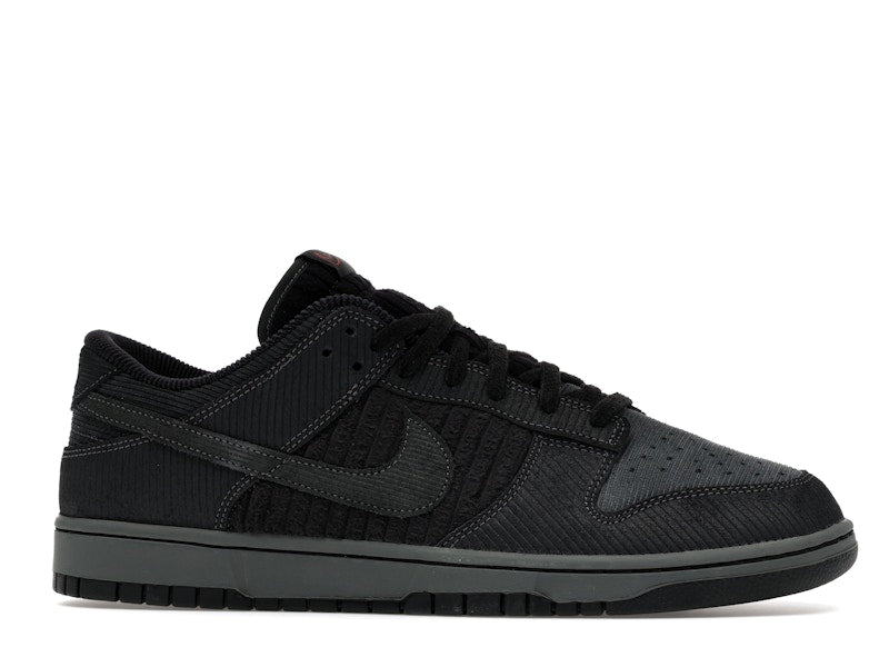 Nike Dunk Low Retro Premium Black Corduroy - Black/Anthracite/Anthracite - IB7746-001 - 02