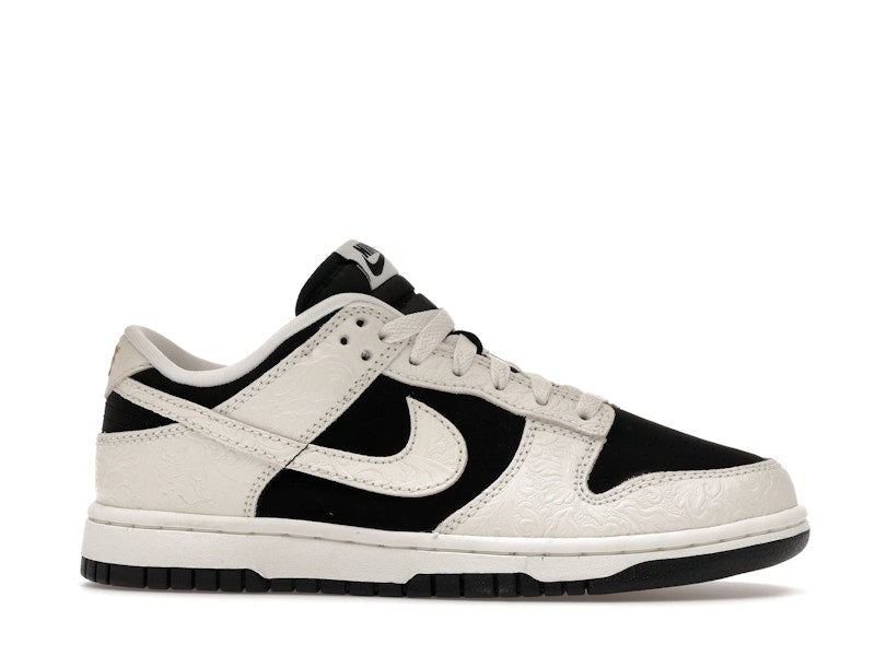Nike Dunk Low Embossed Black Sail Womens - Black/Sail/Metallic Gold/Sail - IF3944-001 - 02