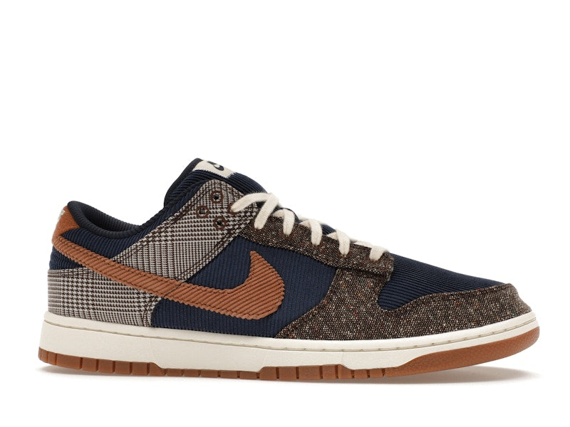 Nike Dunk Low Tweed Midnight Navy Corduroy - Midnight Navy/Ale Brown/Pale Ivory - FQ8746-410 - 02