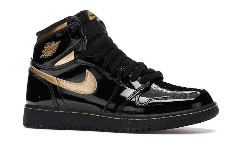 Air Jordan 1 Retro High Black Metallic Gold (2020) (GS)