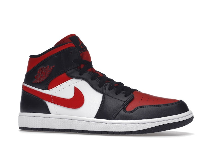 Air Jordan 1 Mid White Black Red (2022)
