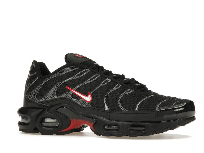 Nike Air Max Plus Black University Red Metallic Silver