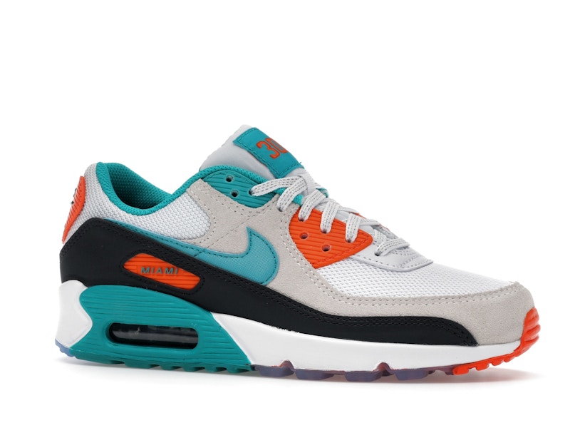 Nike Air Max 90 Miami Dolphins - White/Turbo Green/Pitch Blue - II7590-100 - 03