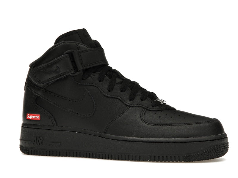 Nike Air Force 1 Mid Supreme Black, vista a 360 gradi 3 di 36