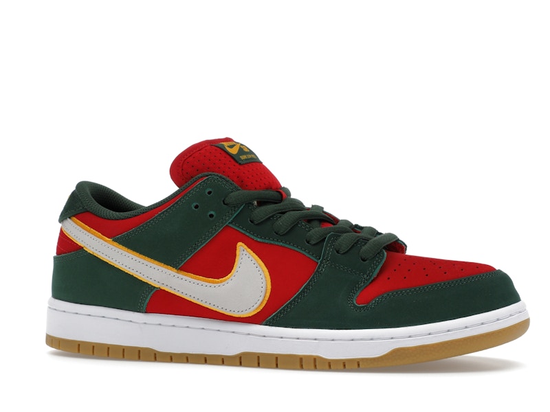 Nike SB Dunk Low Pro PRM Seattle Supersonics - Fir/White/University Gold/Fire Red - FZ1287-300 - 03
