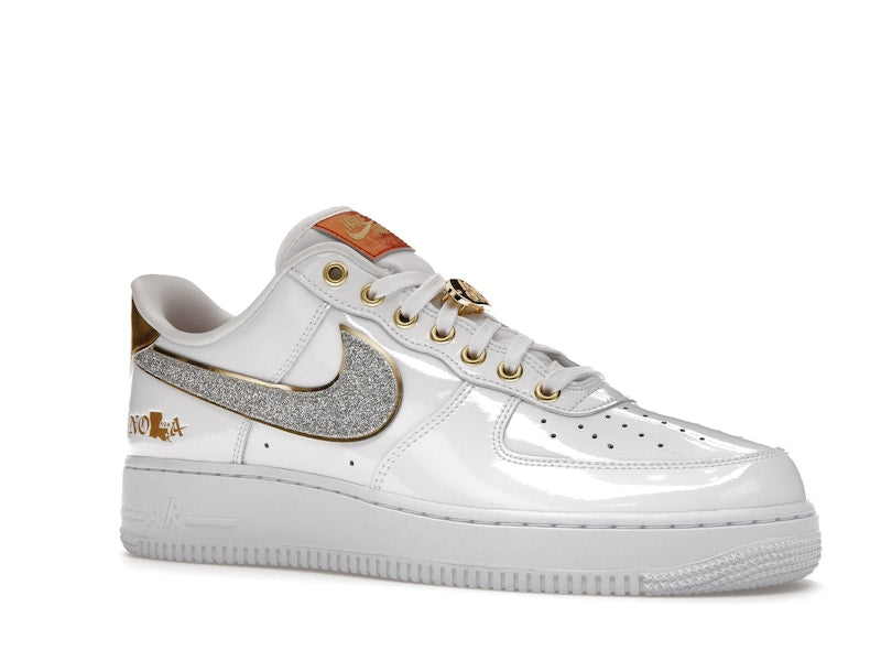 Nike Air Force 1 Low Nola - White/Multi-Color-Metallic Gold-University Red - DZ5425-100 - 04