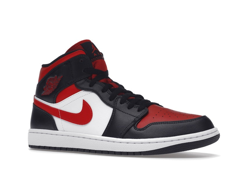 Air Jordan 1 Mid White Black Red (2022)